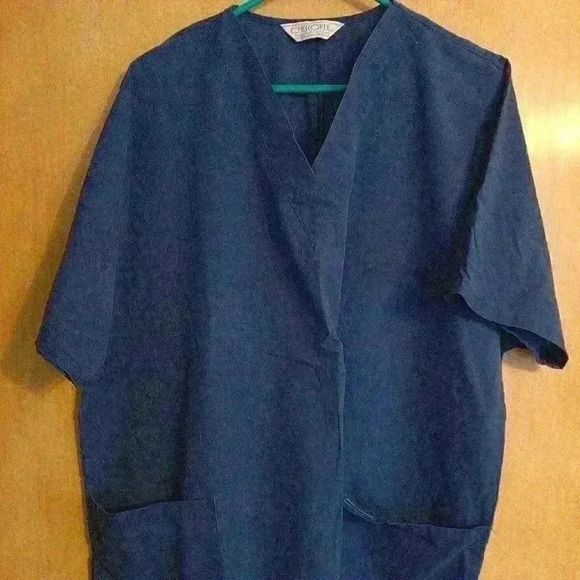 Navy scrub top Cherokee Unisex pre owned - Picture 2 of 5